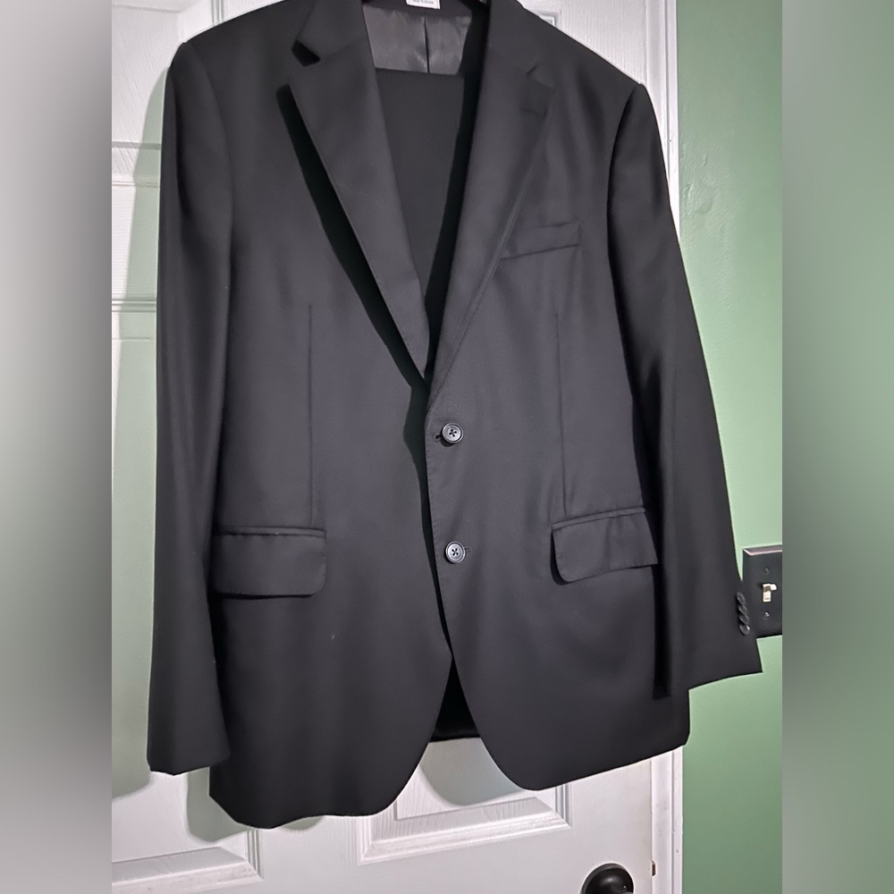 Peter Millar Black Suit 36R 99% Wool